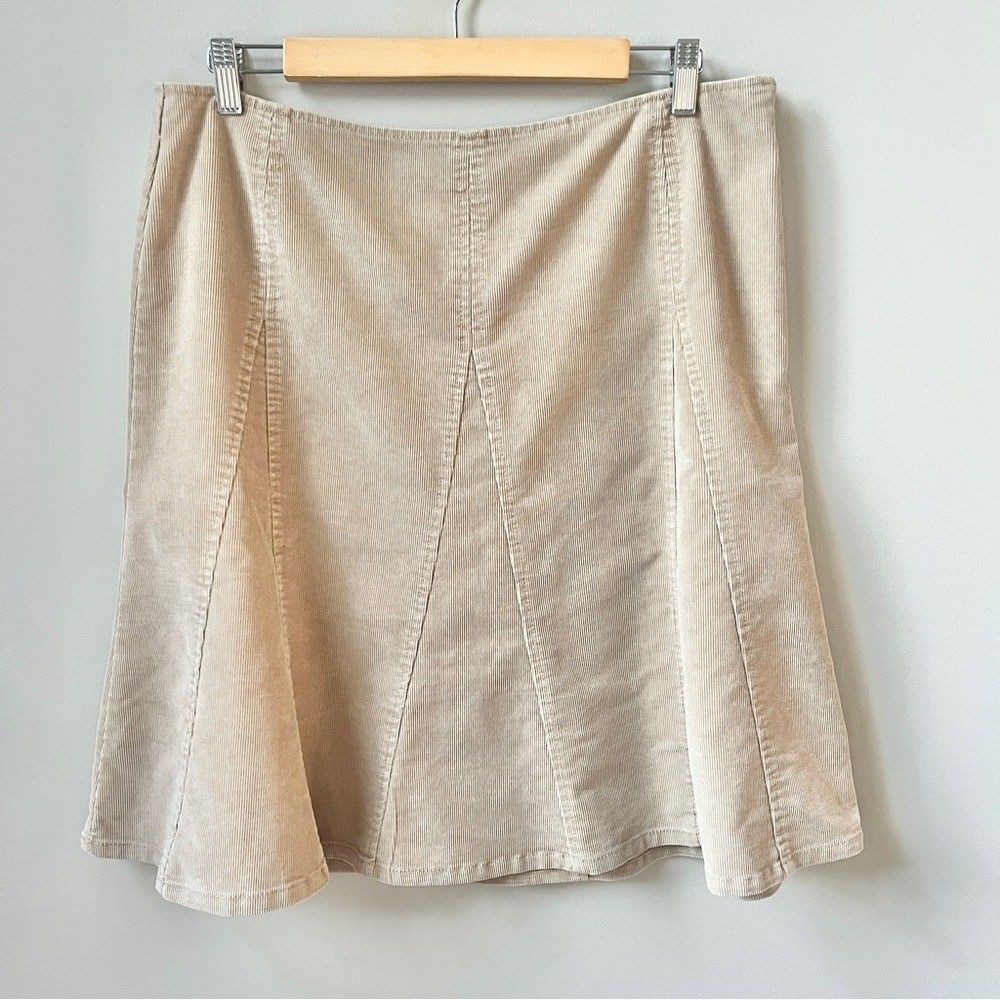 Vintage Gap Skirt Women's 12 Corduroy Tan Fall Collegiate Preppy Classic Neutral